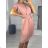 Šaty letní krátký rukáv dámské (S/M ONE SIZE) ITALSKÁ MÓDA IM322183 S/M Old-pink