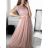 Women's Long Lace Casual Short Sleeve Dress (S/M ONE SIZE) ITALIAN FASHION IMM23M9108