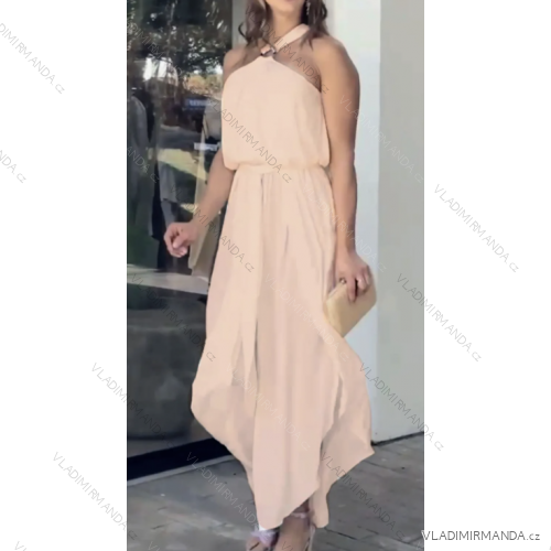 Women's Long Elegant Sleeveless Dress (S/M ONE SIZE) ITALIAN FASHION IMPGM2323799