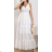 Women's Long Summer Boho Lace Strapless Dress (S/M ONE SIZE) ITALIAN FASHION IMPGM236405