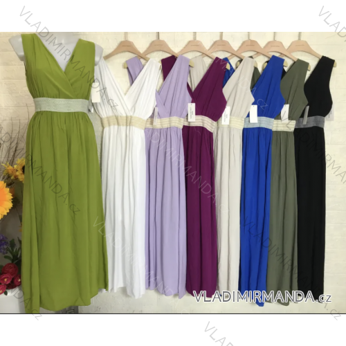 Women's Long Elegant Sleeveless Dress (S/M ONE SIZE) ITALIAN FASHION IMPGM231651