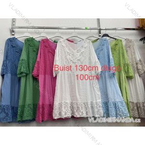 Women's Plus Size Summer Lace Short Sleeve Dress (XL/2XL ONE SIZE) ITALIAN FASHION IMWD232506