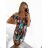 Women's Lace Cotton Short Sleeve Dress (S/M ONE SIZE) ITALIAN FASHION IMM23M7267 S/M Brown