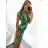Women's Lace Cotton Short Sleeve Dress (S/M ONE SIZE) ITALIAN FASHION IMM23M7267