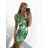Women's Lace Cotton Short Sleeve Dress (S/M ONE SIZE) ITALIAN FASHION IMM23M7267 S/M Green