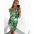 Women's Lace Cotton Short Sleeve Dress (S/M ONE SIZE) ITALIAN FASHION IMM23M7267 S/M Green