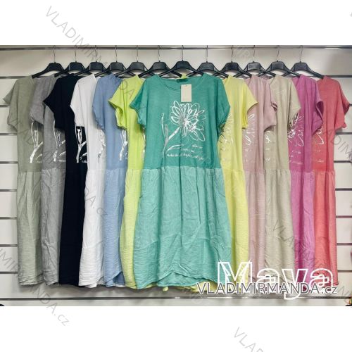 Women's Long Chiffon Short Sleeve Dress (S/M ONE SIZE) ITALIAN FASHION IMWGM23456