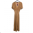 Šaty košilové dlouhý rukáv dámské (S/M ONE SIZE) ITALSKÁ MODA IMB229927 XL/2XL Camel brown
