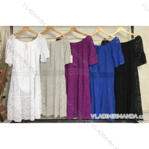 Women's Summer Boho Lace Short Sleeve Dress (S/M ONE SIZE) ITALIAN FASHION IMPGM2385869
