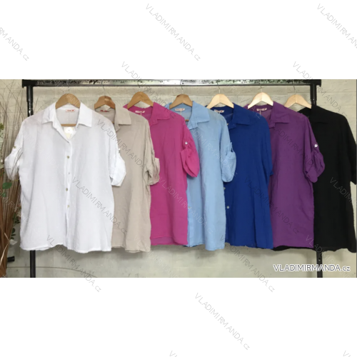 Women's 3/4 Long Sleeve Tunic Shirt (S/M ONE SIZE) ITALIAN FASHION IMPGM2327367