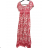 Women's Summer Short Sleeve Carmen Fringe Dress (M/L, XL/2XL ONE SIZE) ITALIAN FASHION IMB23B231 M / L pink