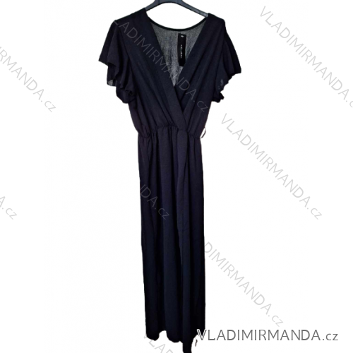 Šaty košilové dlouhý rukáv dámské (S/M ONE SIZE) ITALSKÁ MÓDA IMWB22192 S/M black