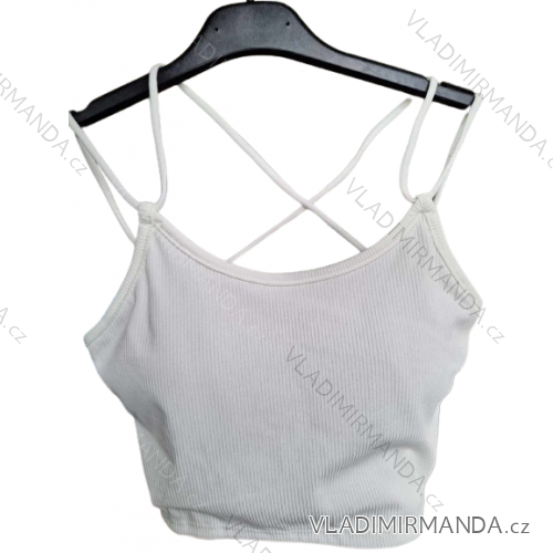 Women's strapless crop top (S/M ONE SIZE) ITALIAN FASHION IMPBB22L20824/DU white