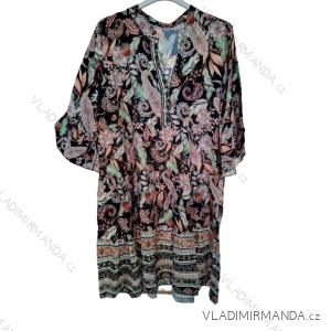 Spanish 3/4 Sleeve Women's Summer Shirt Dress (S/M ONE SIZE) ITALIAN FASHION IMPBB23F10299B/DU