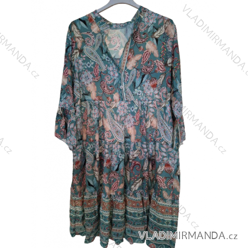 Šaty letní na ramínka dámské (S/M ONE SIZE) ITALSKÁ MÓDA IMPBB22B21841 S/M turquoise