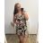 Women's Long Short Sleeve Dress (S / M ONE SIZE) FRENCH FASHION FMB21008 black XL/2XL