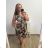 Women's Long Short Sleeve Dress (S / M ONE SIZE) FRENCH FASHION FMB21008 black XL/2XL