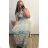 Women's Long Short Sleeve Dress (S / M ONE SIZE) FRENCH FASHION FMB21008