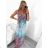 Women's Long Short Sleeve Dress (S / M ONE SIZE) FRENCH FASHION FMB21008