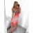 Women's Long Short Sleeve Dress (S / M ONE SIZE) FRENCH FASHION FMB21008