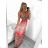 Women's Long Short Sleeve Dress (S / M ONE SIZE) FRENCH FASHION FMB21008