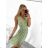 Šaty košilové dlouhý rukáv dámské (S/M ONE SIZE) ITALSKÁ MODA IMB229927 XL/2XL Green