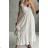 Women's Long Summer Boho Lace Strapless Dress (S/M ONE SIZE) ITALIAN FASHION IMPGM236406