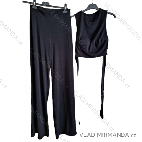 Long leggings WOMEN'S LEATHER (UNI S-M) ITALIAN FASHION IMM20FD3063 S/M black