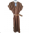 Women's Summer Boho Long Short Sleeve Dress (S/M ONE SIZE) ITALIAN FASHION IMPLI223787 S/M Brown