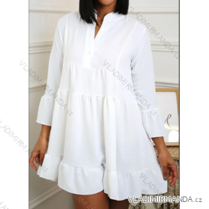 Women's Plus Size Short Sleeve Summer Shirt Dress (M/L/XL/2XL ONE SIZE) ITALIAN FASHION IMP168231360
