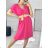 Women's Summer Dress with Belt Short Sleeve (S/M/L ONE SIZE) ITALIAN FASHION IM323065