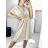 Women's Summer Dress with Belt Short Sleeve (S/M/L ONE SIZE) ITALIAN FASHION IM323065