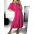 Women's Long Summer Shirt Short Sleeve Dress (S/M ONE SIZE) ITALIAN FASHION IMWY23133