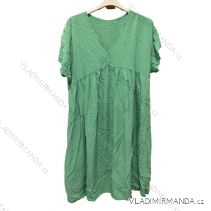 Women's Plus Size Casual Oversize Short Sleeve Dress (XL/2XL ONE SIZE) ITALIAN FASHION IM723DANA
