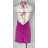 Women's short summer elegant dress with straps (S/M ONE SIZE) ITALIAN FASHION IMPBB24H6799