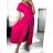 Women's Long Summer Short Sleeve Dress (S/M ONE SIZE) ITALIAN FASHION IMWGM232000