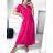 Women's Long Summer Short Sleeve Dress (S/M ONE SIZE) ITALIAN FASHION IMWGM232000
