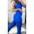 Women's long sports top and leggings set (S/M ONE SIZE) ITALIAN FASHION IMPLP23001/DU S/M beige