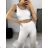 Women's long sports top and leggings set (S/M ONE SIZE) ITALIAN FASHION IMPLP23001/DU S/M beige