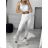 Women's long sports top and leggings set (S/M ONE SIZE) ITALIAN FASHION IMPLP23001/DU S/M beige