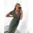 Women's long summer short sleeve dress (S/M ONE SIZE) ITALIAN FASHION IM323111/DU red