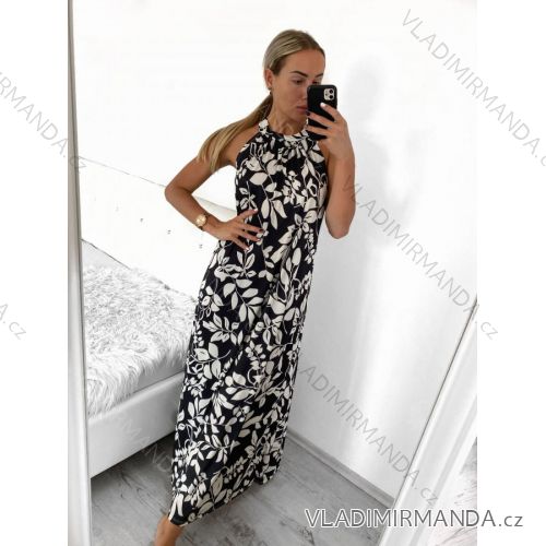 Women's Icecool Summer Sleeveless Long Dress (S/M/L ONE SIZE) ITALIAN FASHION IMM22M2942-8/DU