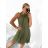 Women's Sleeveless Pleated Summer Dress (S/M ONE SIZE) ITALIAN FASHION IMWB23352