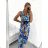 Women's summer icecool sleeveless long dress (S/M/L ONE SIZE) ITALIAN FASHION IMM22974 M / L blue
