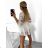 Šaty letní šifonové krátký rukáv dámské (S/M ONE SIZE) ITALSKÁ MÓDA IMWP222245 white S/M