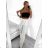 Women's Elegant Long Sleeve Blouse (S/M ONE SIZE) ITALIAN FASHION IMM23MS53757 S/M white