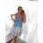 Šaty letní na ramínka dámské (S/M ONE SIZE) ITALSKÁ MÓDA IMPBB22B21841 S/M Light blue