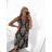 Women's short summer icecool sleeveless dress (S/M ONE SIZE) ITALIAN FASHION IMM23177 S/M black
