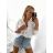 Women's Plus Size Long Sleeve Muslin Shirt (L/XL/2XL ONE SIZE) ITALIAN FASHION IMWP232488