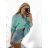 Women's Plus Size Long Sleeve Muslin Shirt (L/XL/2XL ONE SIZE) ITALIAN FASHION IMWP232488